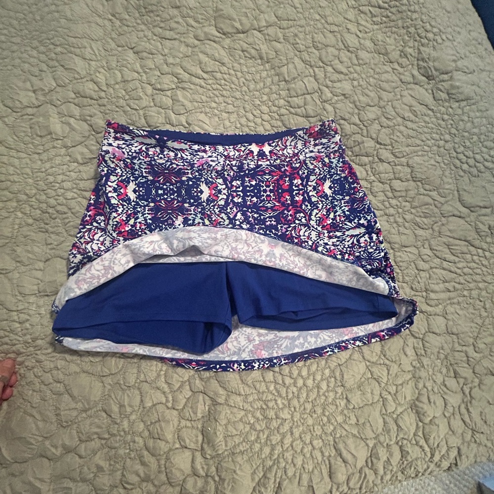 Tranquility by Colorado Clothing A-Line Skirt - Blue and Pink - Picture 3 of 3